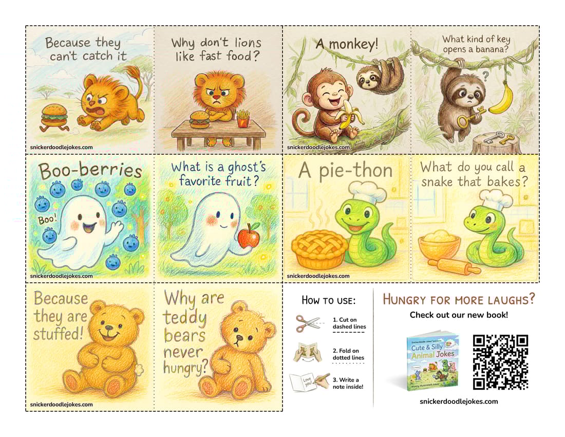 Food joke notes pack 1