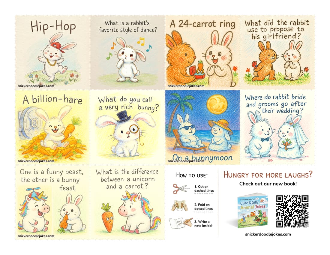 Bunnies joke notes pack 1