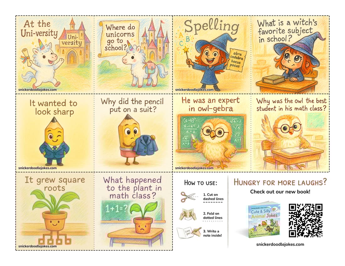 School & Work joke notes pack 1