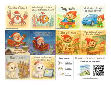 Christmas joke notes sheet