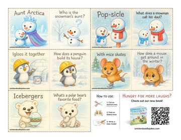 Winter joke notes sheet