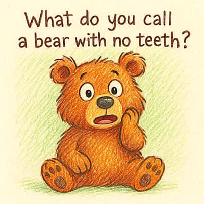 What do you call a bear with no teeth?