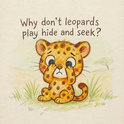 Why don't leopards play hide and seek?
