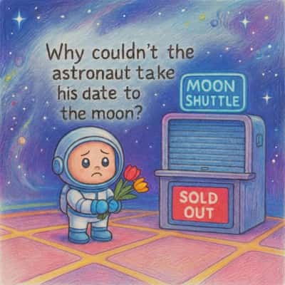 Why couldn't the astronaut take his date to the moon?