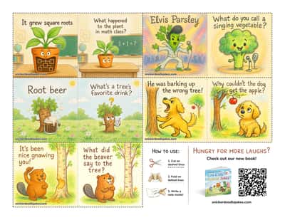 Plants joke notes sheet