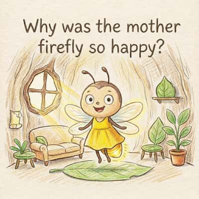Why was the mother firefly so happy?