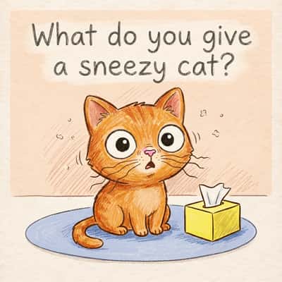 What do you give a sneezy cat?