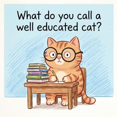 What do you call a well educated cat?