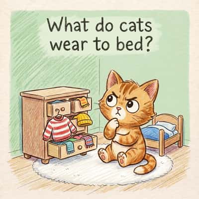 What do cats wear to bed?