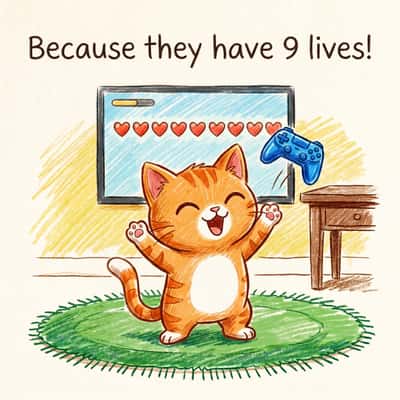 Because they have 9 lives!