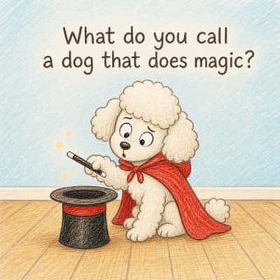 What do you call a dog that does magic?