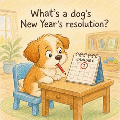 What’s a dog’s New Year’s resolution?