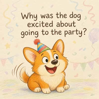 Why was the dog excited about going to the party?