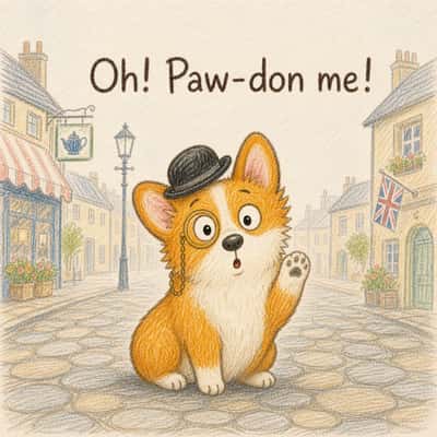 "Oh! Paw-don me!"