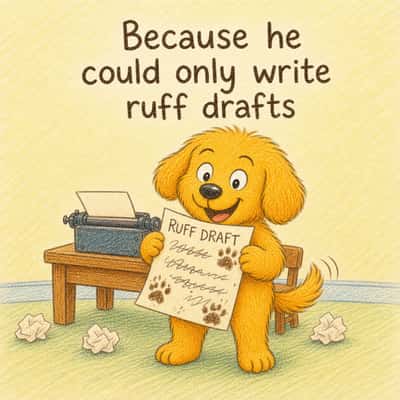 Because he could only write ruff drafts