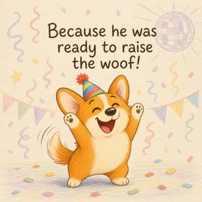 Because he was ready to raise the woof!