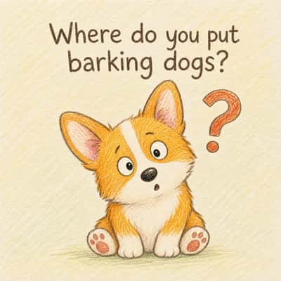 Where do you put barking dogs?