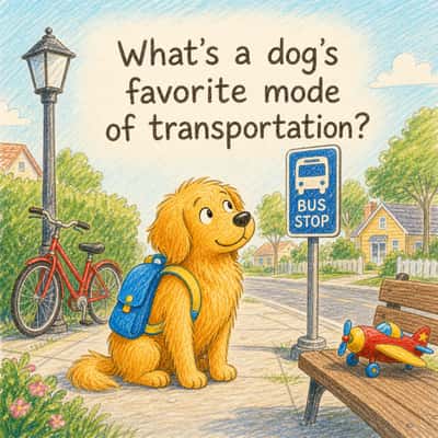 What's a dog's favorite mode of transportation?