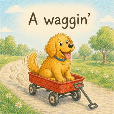 A waggin'