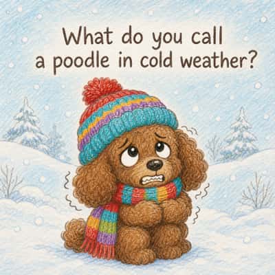 What do you call a poodle in cold weather?