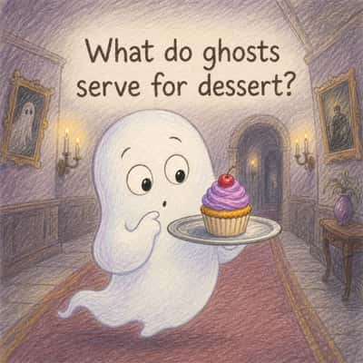 What do ghosts serve for dessert?