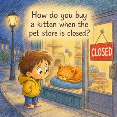 How do you buy a kitten when the pet store is closed?