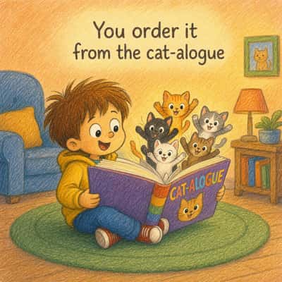 You order it from the cat-alogue