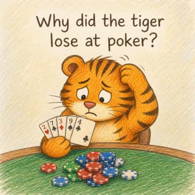 Why did the tiger lose at poker?