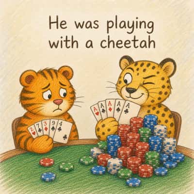 He was playing with a cheetah