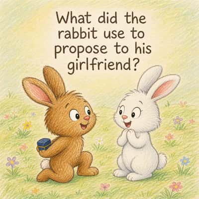 What did the rabbit use to propose to his girlfriend?