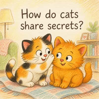 How do cats share secrets?