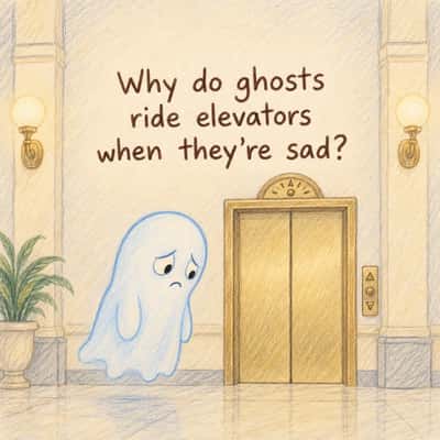 Why do ghosts ride elevators when they’re sad?