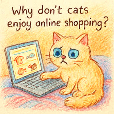 Why don't cats enjoy online shopping?