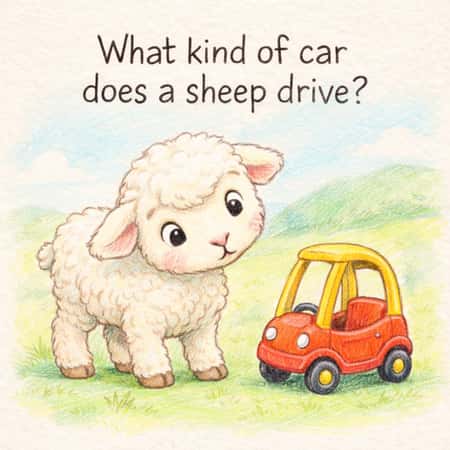 What kind of car does a sheep drive?