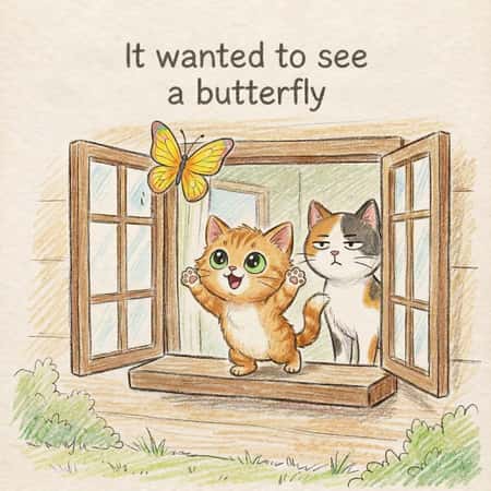 It wanted to see a butter fly