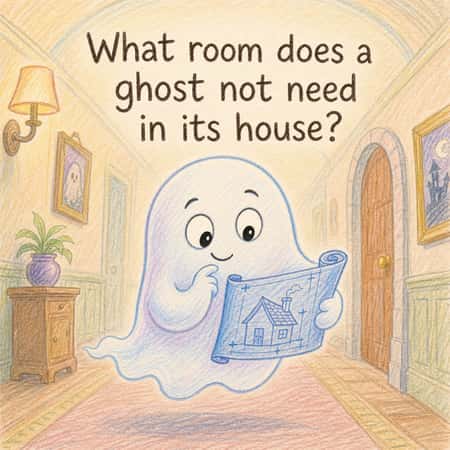 What room does a ghost not need in its house?