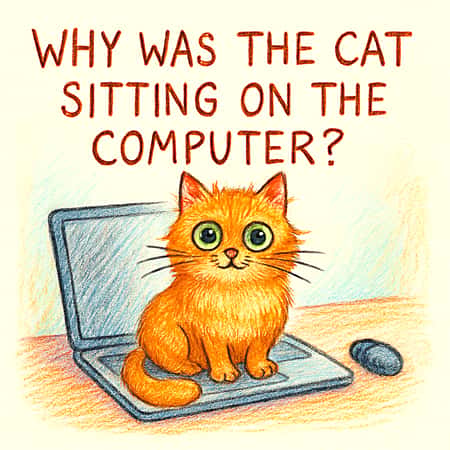 Why was the cat sitting on the computer?
