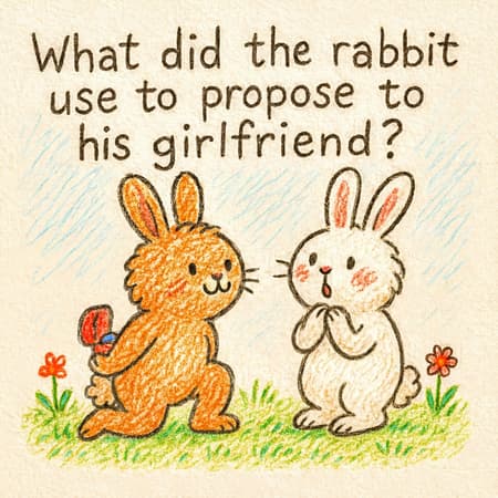 What did the rabbit use to propose to his girlfriend?