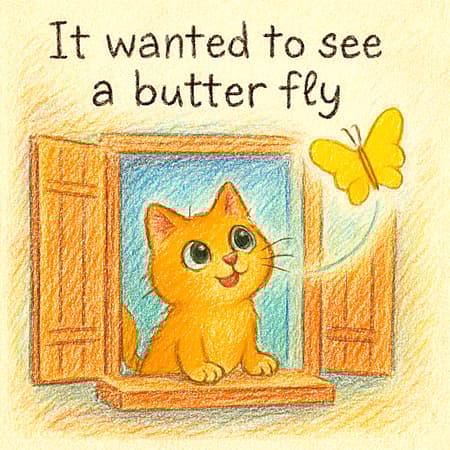 It wanted to see a butter fly