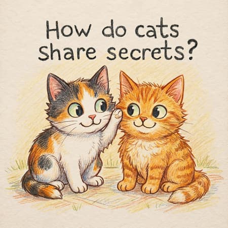 How do cats share secrets?