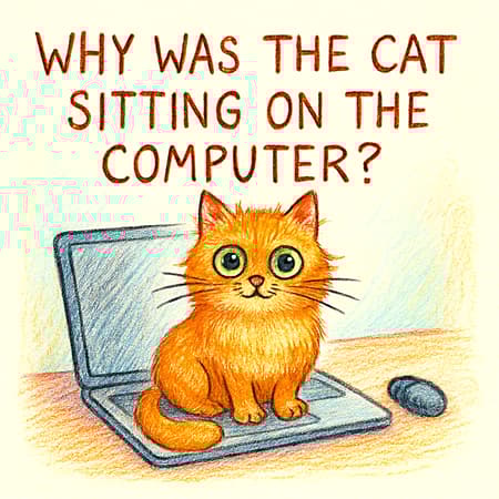 Why was the cat sitting on the computer?