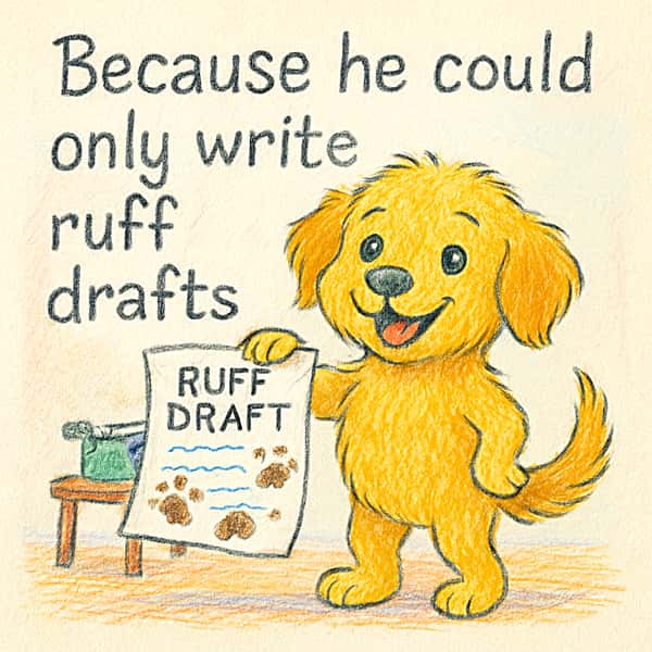 Because he could only write ruff drafts