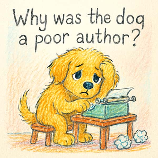 Why was the dog a poor author?