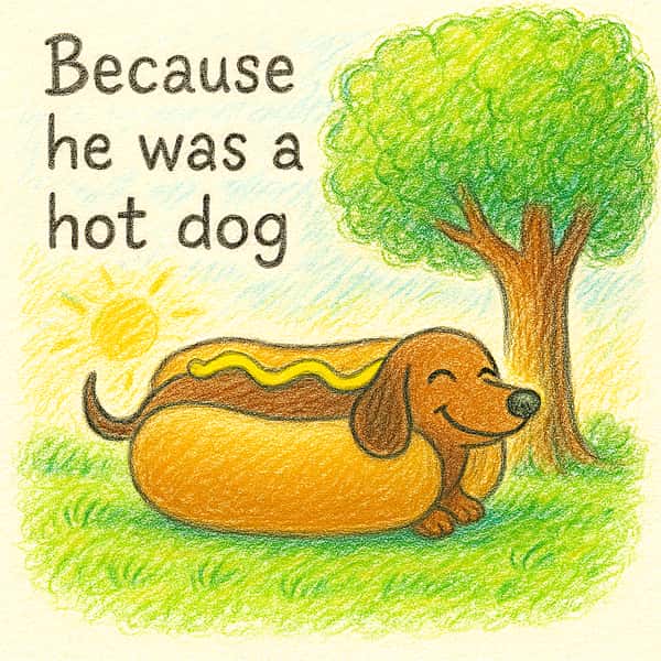 Because he was a hot dog