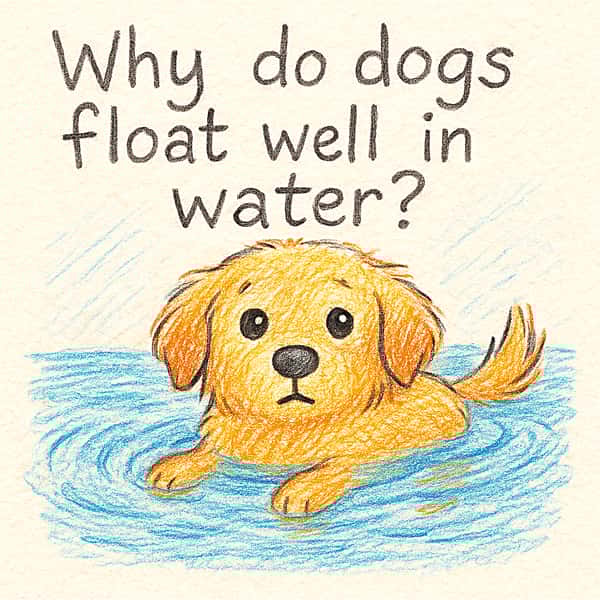 Why do dogs float well in water?