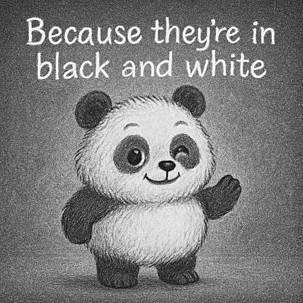 Because they're in black and white