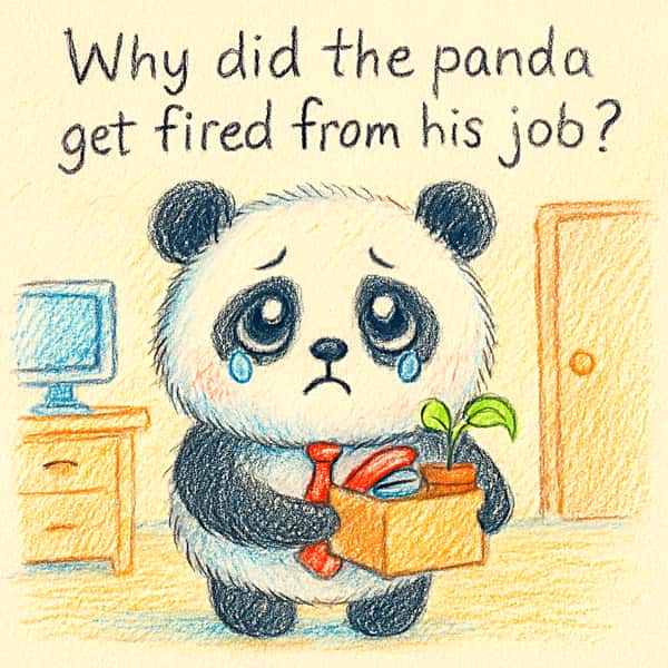 Why did the panda get fired from his job?