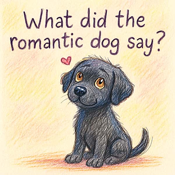 What did the romantic dog say?