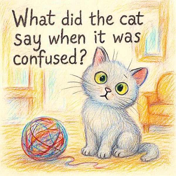 What did the cat say when it was confused?