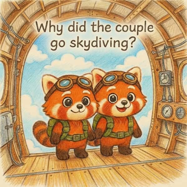 Why did the couple go skydiving?